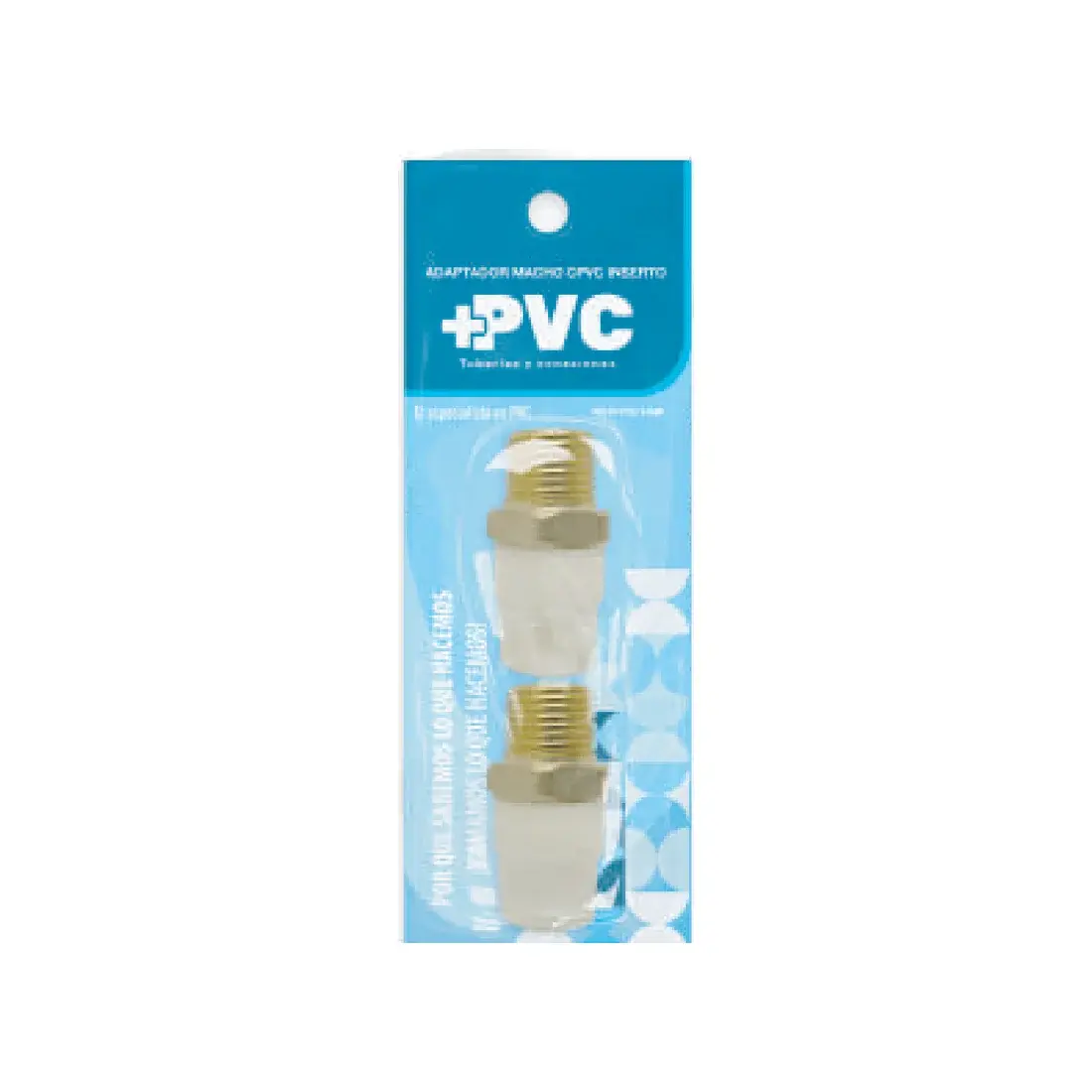 Adaptador macho CPVC con inserto, 1/2" (blíster)