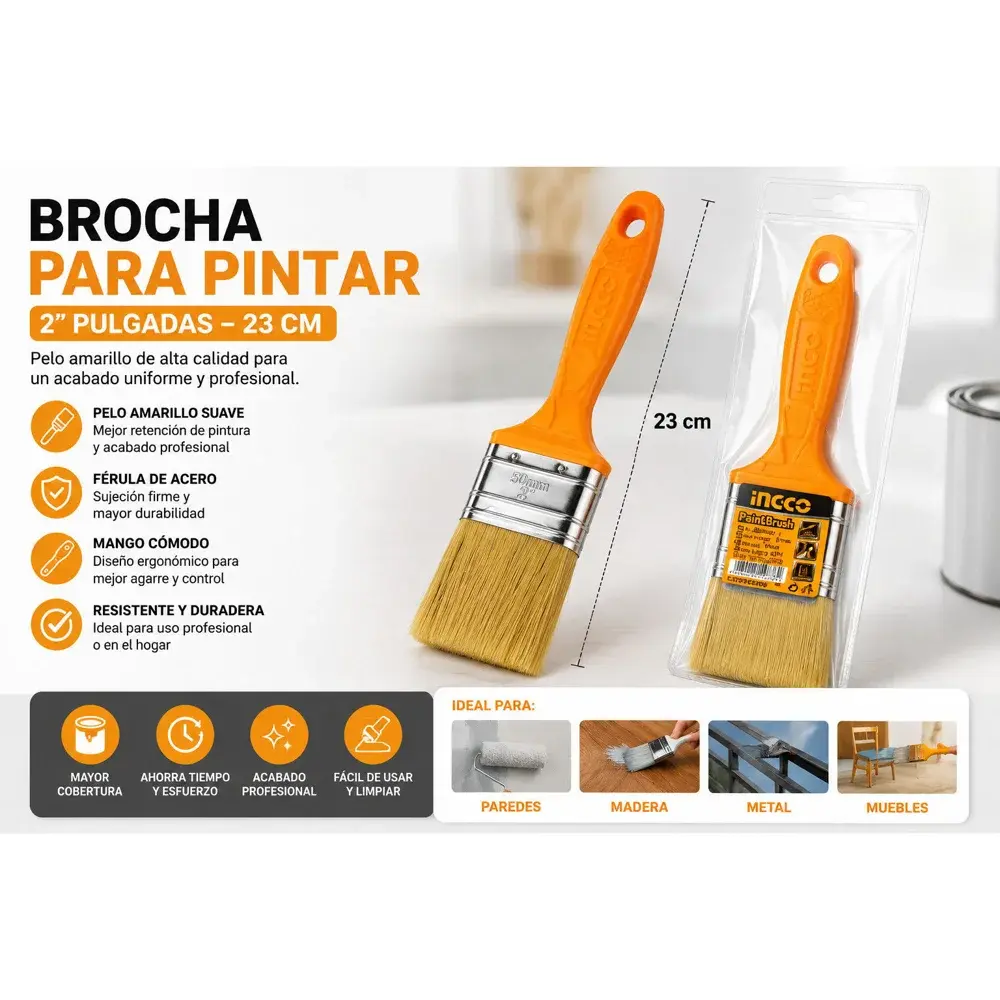 Brocha para pintar 2"