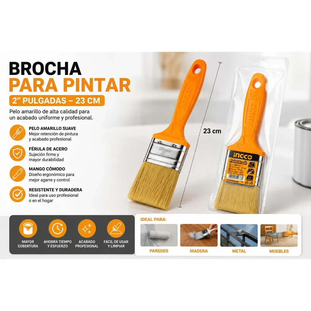 Brocha para pintar 2"