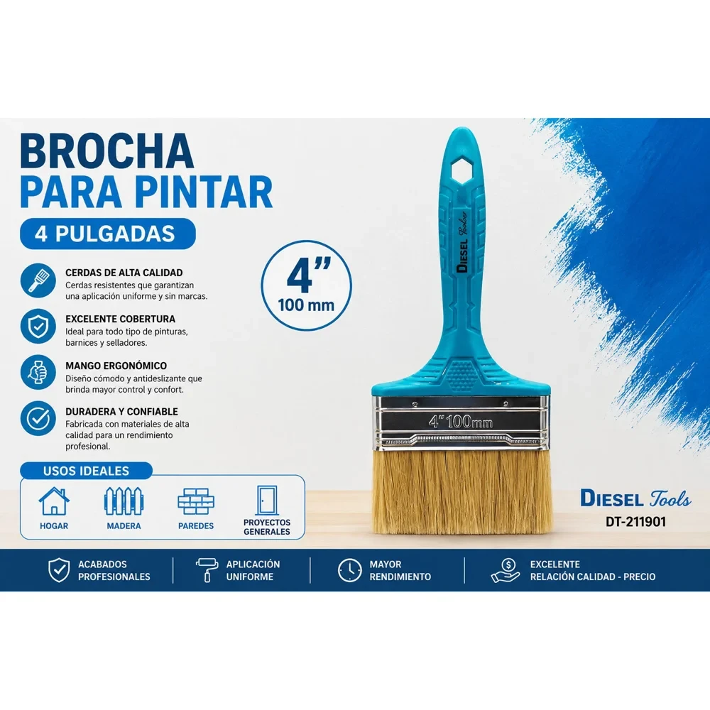 Brocha para pintar 4"