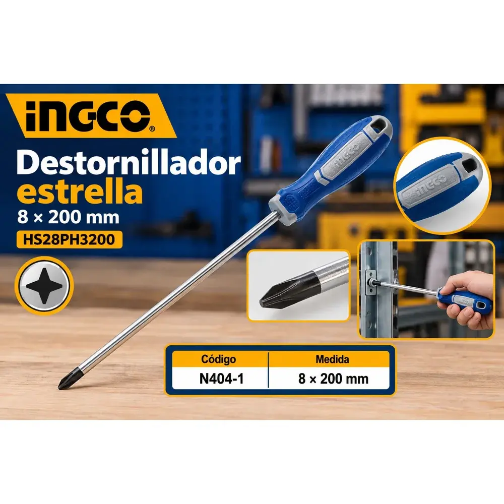 Destornillador estrella (Phillips) PH3 × 200 mm