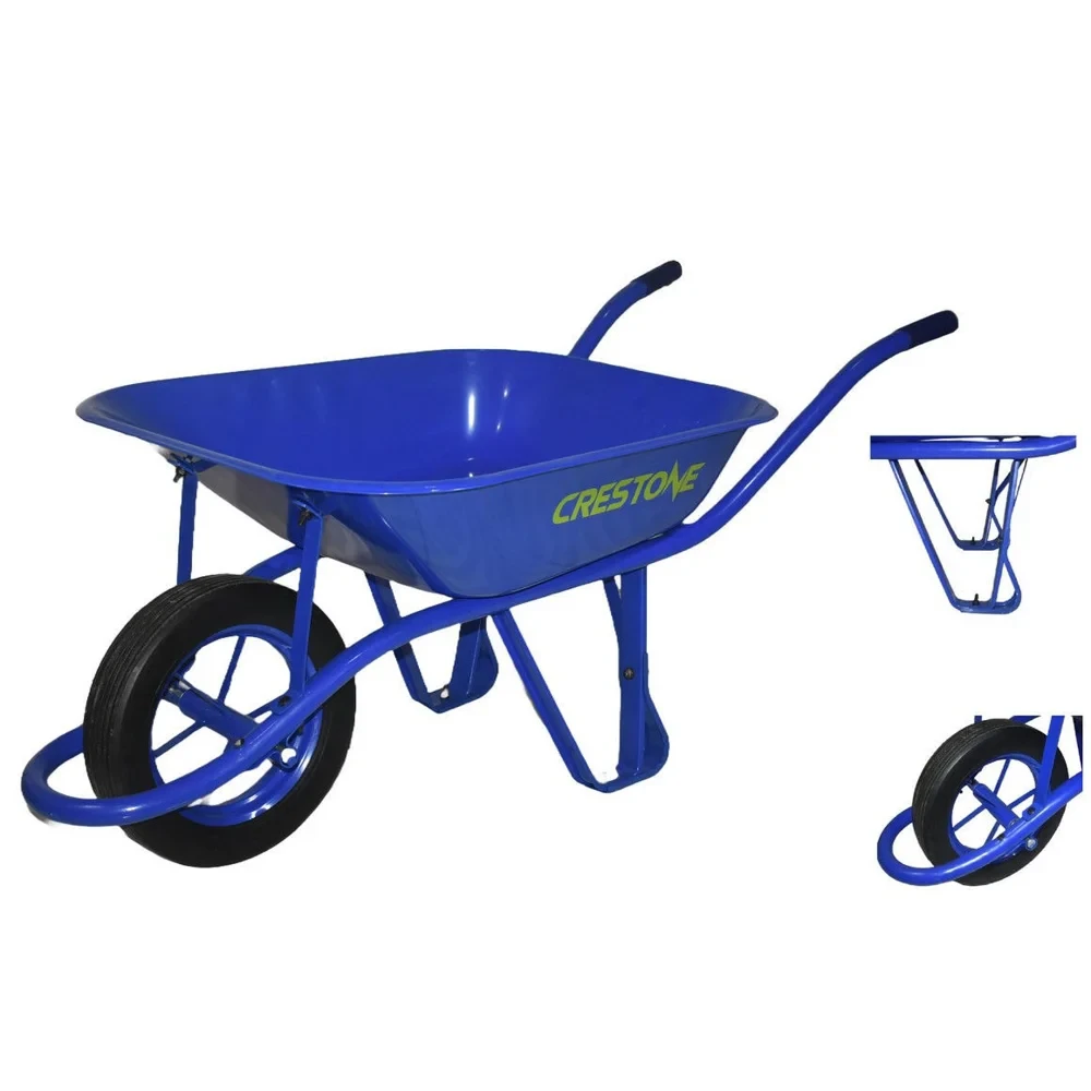 Carretillo tubular 65 L con llanta rellena