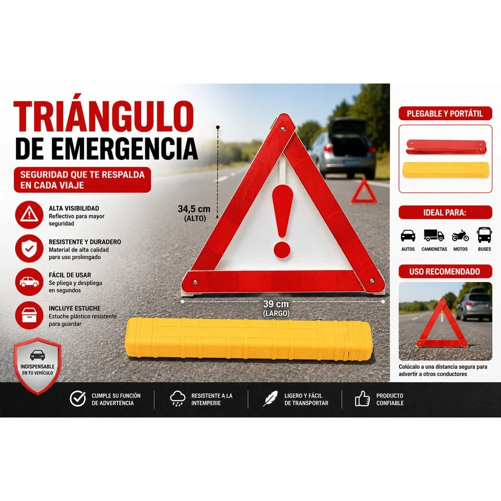 Triángulo de emergencia reflectivo
