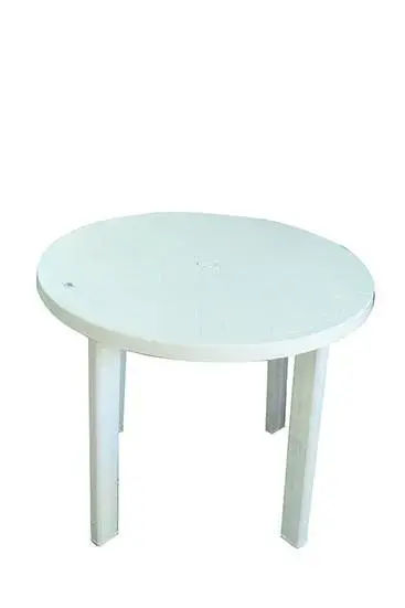 Mesa redonda blanca (89 cm)