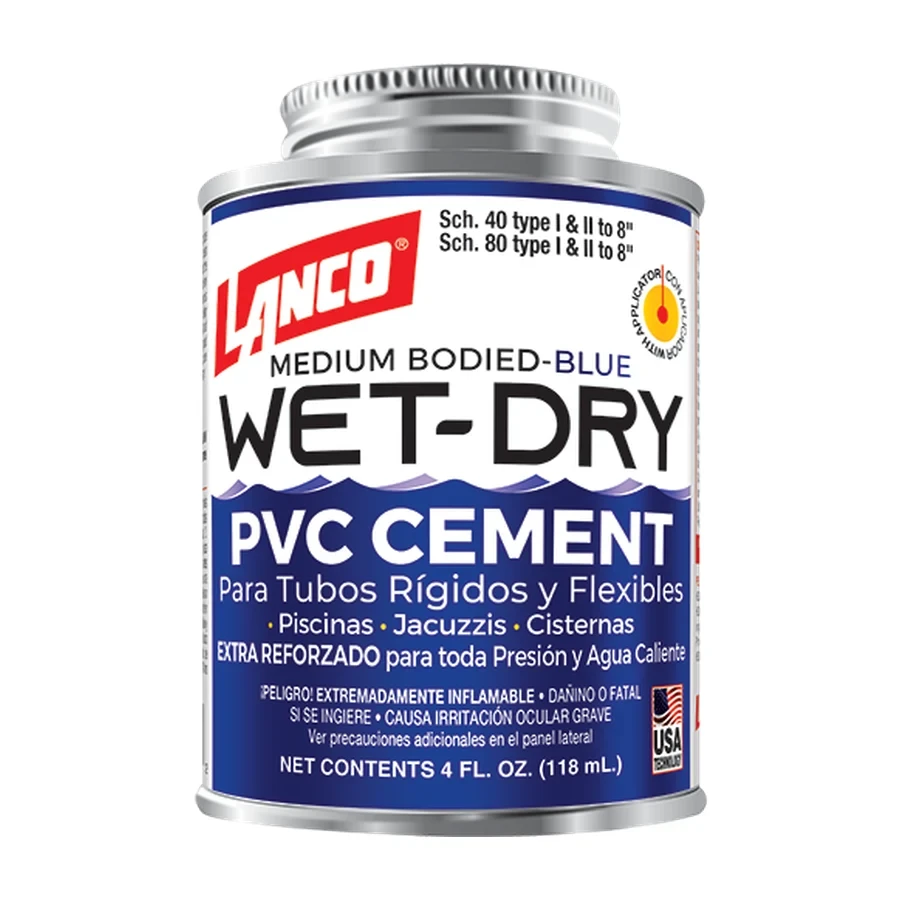 Pegamento PVC Wet Dry Lanco, lata 4 oz (1/32 gal)