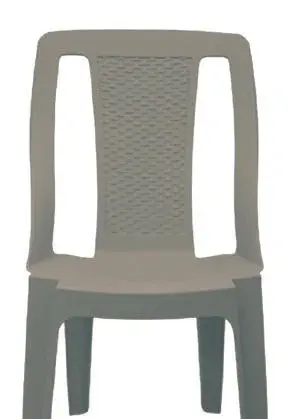 Silla sin brazos ratán beige