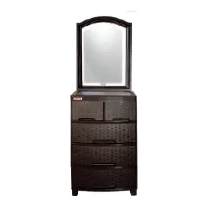 Tocador Encanto 4 niveles con espejo LED café